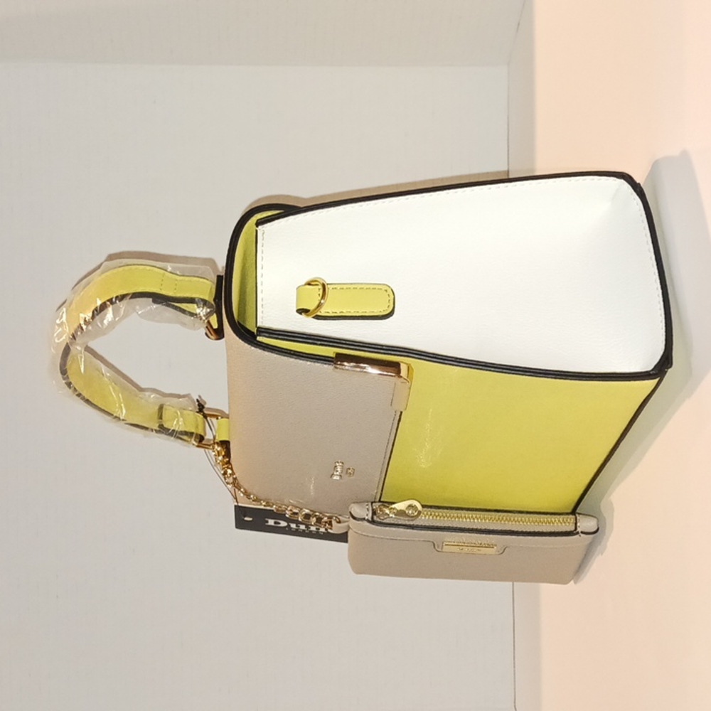 NWT Dune Color Block Satchel - Yellow/Grey! ❤️ - Picture 8 of 12